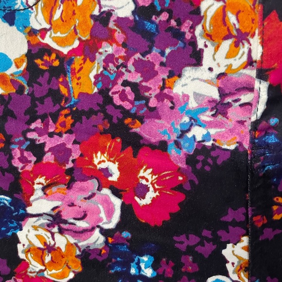 Needle and Cloth Pants & Jumpsuits Needle And Cloth Bold Multicolored Floral Print Denim